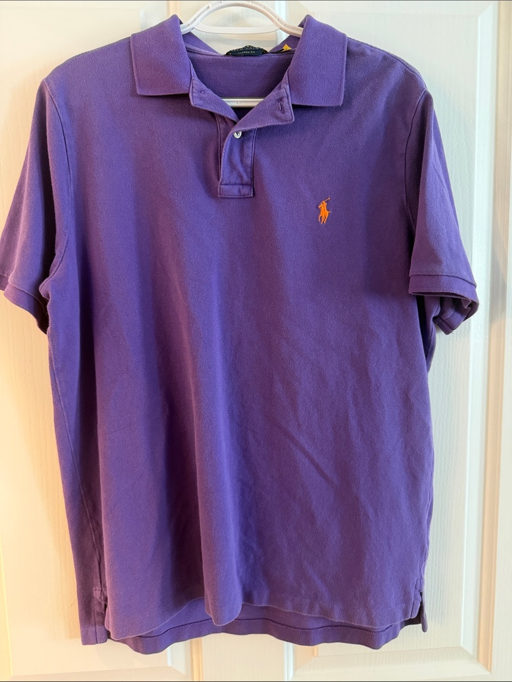 Ralph Lauren Purple Polo with Orange Pony